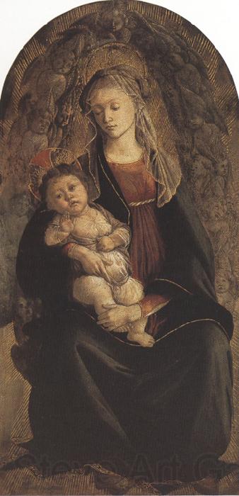 Sandro Botticelli Madonna of the Rose Garden or Madonna and Child with St john the Baptist (mk36) Norge oil painting art